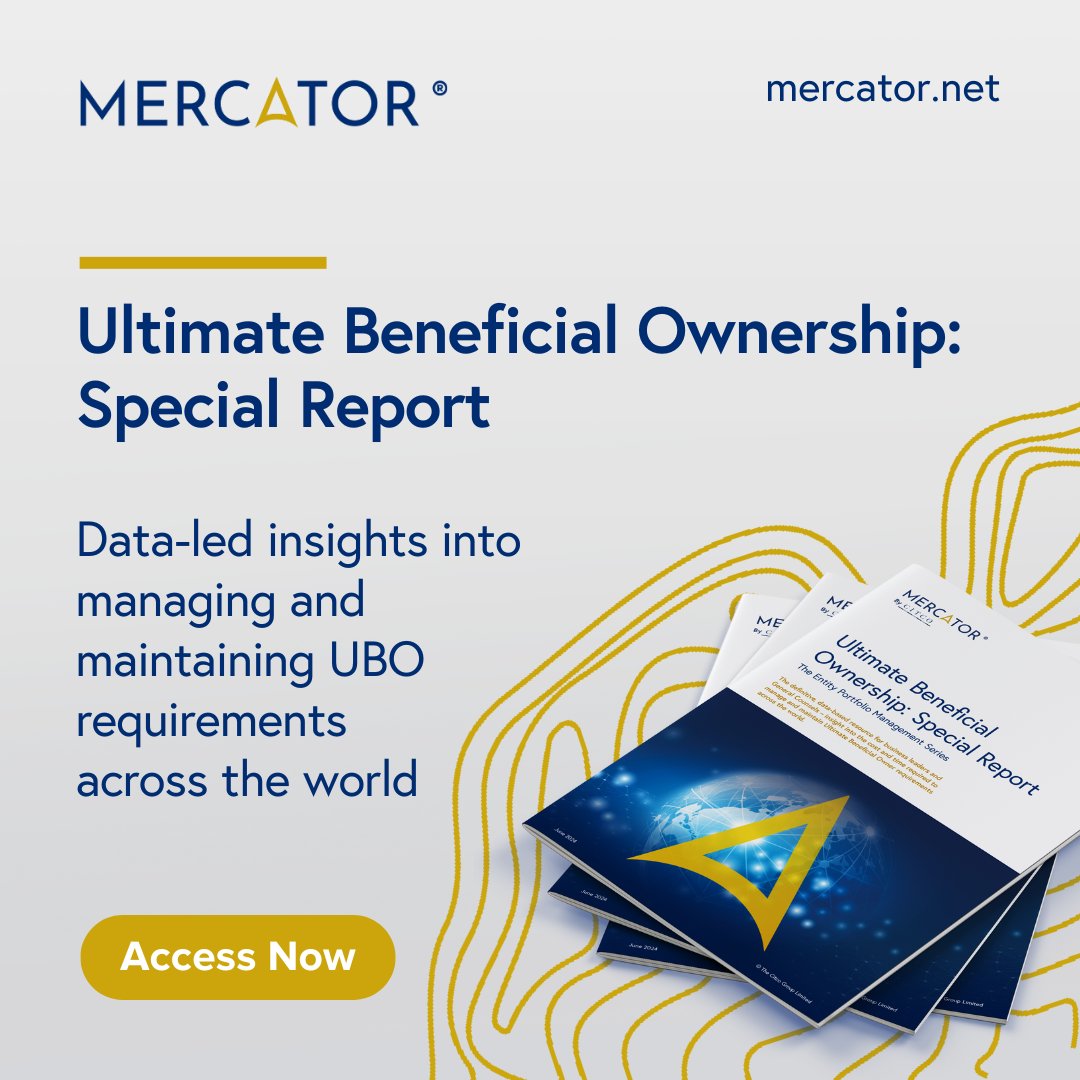 MercatorbyCitco's tweet image. We are delighted to launch our #UltimateBeneficialOwnership: Special Report – the latest in our #EntityPortfolioManagement report series! Discover unique insights about the worldwide #UBO landscape and top tips for staying compliant here: bit.ly/4ePjGRH
#MercatorInsights