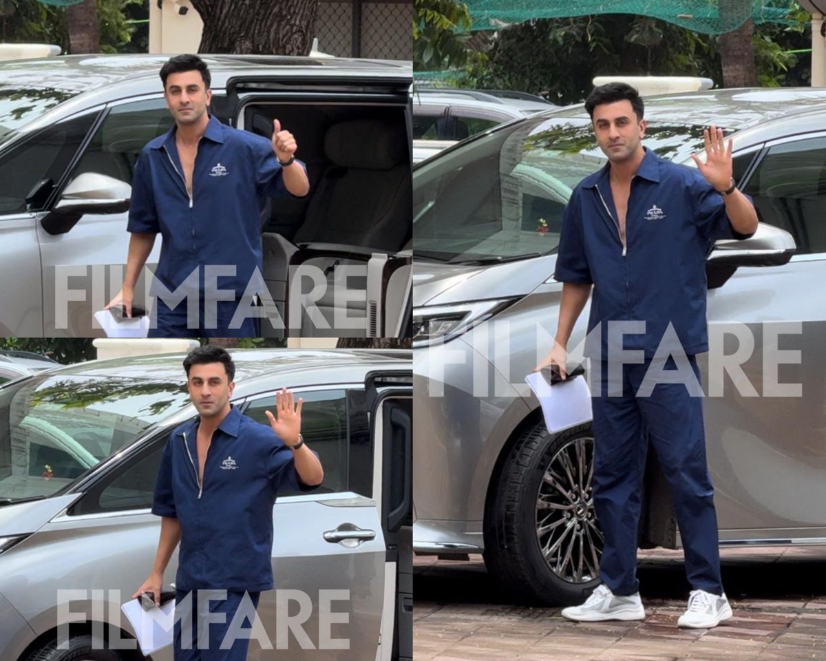 RK At Sanjay Leela Bhansali's Office Today #RanbirKapoor