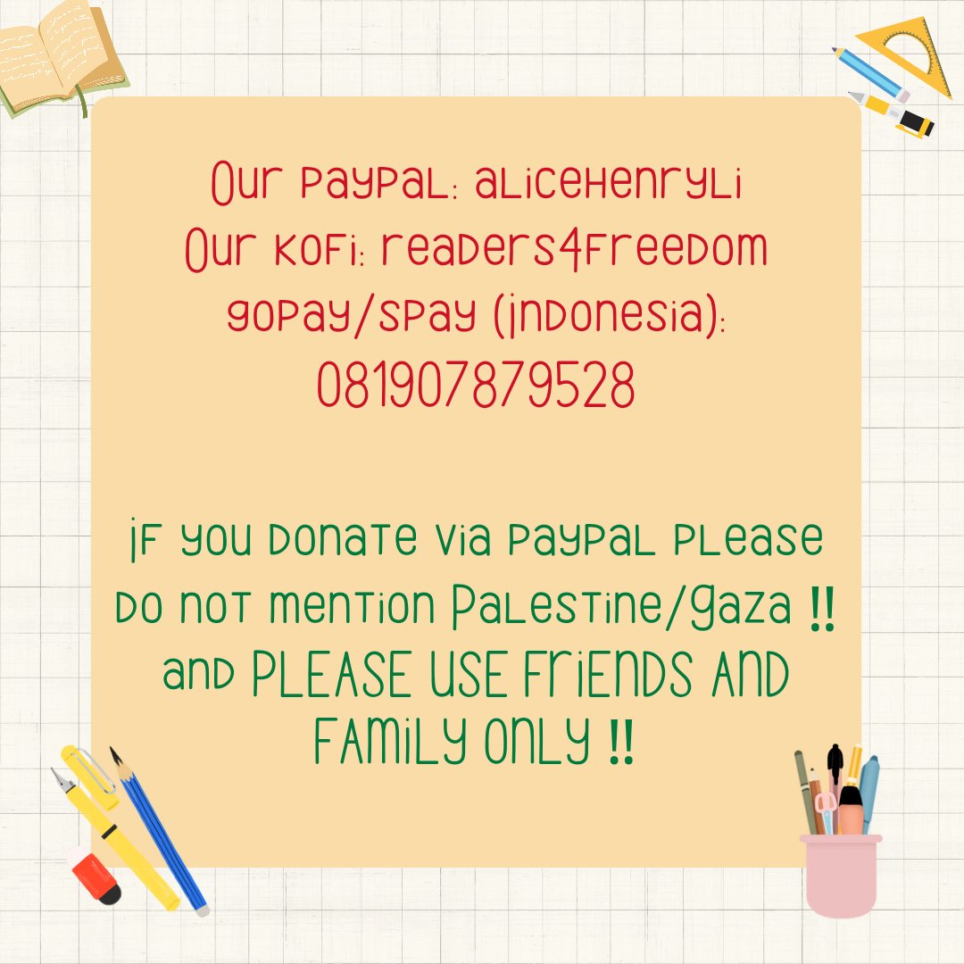 readers4freedom's tweet photo. Campaign for kids in North Gaza

Our friend @Saifelhendi wanted to distribute stationary and classroom items for the kids in North Gaza to support an educational institution.

Our paypal: https://t.co/Y4IPZGhxlM
Our kofi: https://t.co/AYzh3fbc8E
Gopay/Spay: 081907879528 (INA) https://t.co/31hKXsdYGS