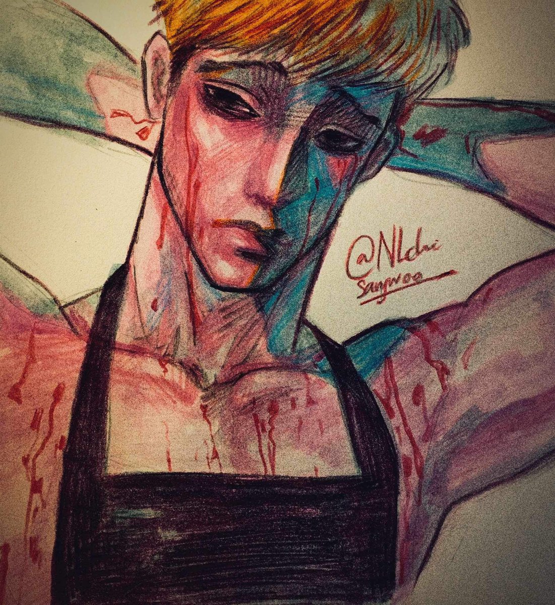 cji2307's tweet photo. Love this man FOREVER!!!🥰❤️‍🔥#killingstalking #sangwoo #killingstalkingfanart #sangwoofanart @kooo_gi https://t.co/YwXVZkAVu2