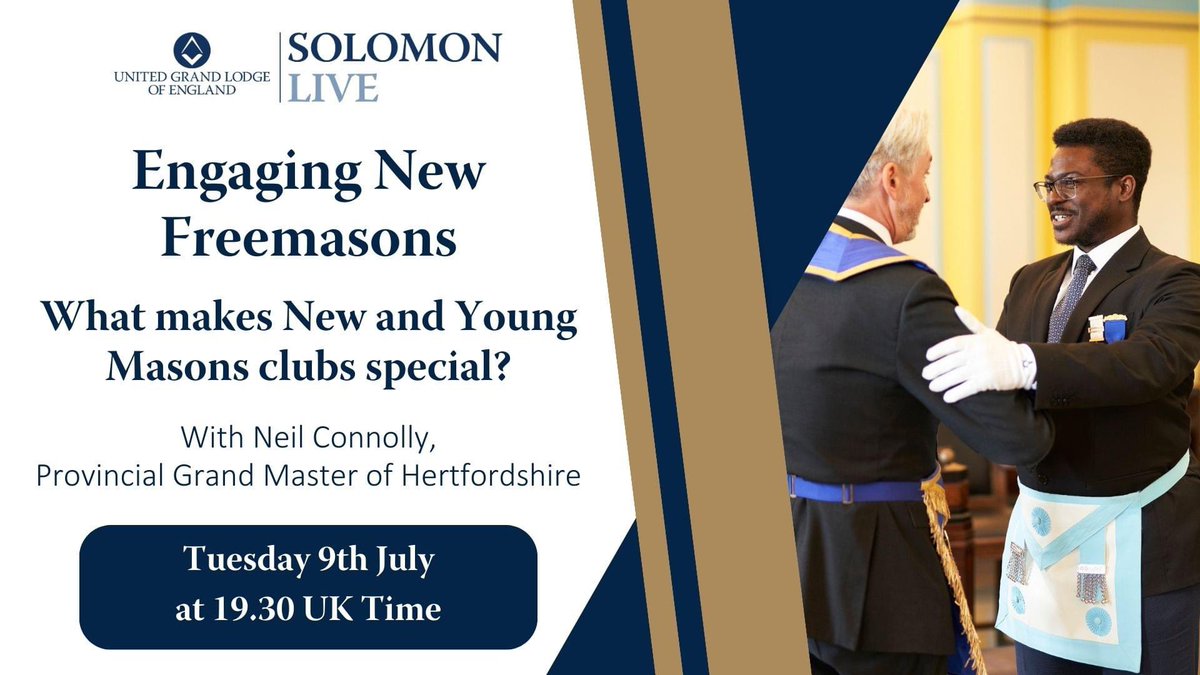 Join us on July 9th for #SolomonLive to learn how Light Blue Clubs play a crucial role in nurturing the next generation of #Freemasons 
 
Book your ticket🎟️⏬
🔗us06web.zoom.us/webinar/regist…