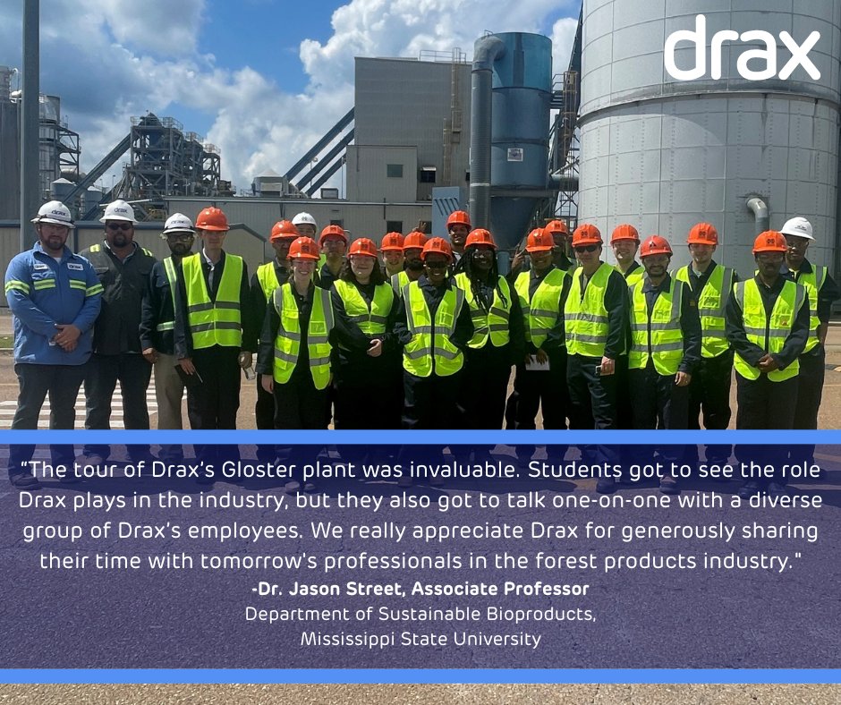 Industry tours play an important role in helping students map out their professional journeys. We were excited to take students from Mississippi State University's Dept. of Sustainable Bioproducts through our #Gloster plant! We can't wait to see what their futures hold! #MSU
