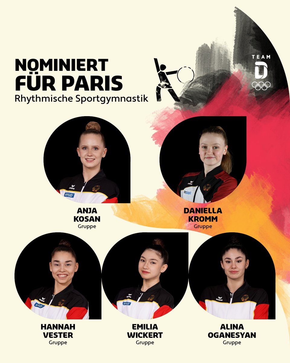 Mit Band und Keule nach Paris! 

Willkommen im Team! 🖤❤️💛

#JetztFürImmer #TeamD #TeamDeutschland #RoadToParis #RSG #Olympics | <a href="/dtb_online/">Deutscher Turner-Bund</a>