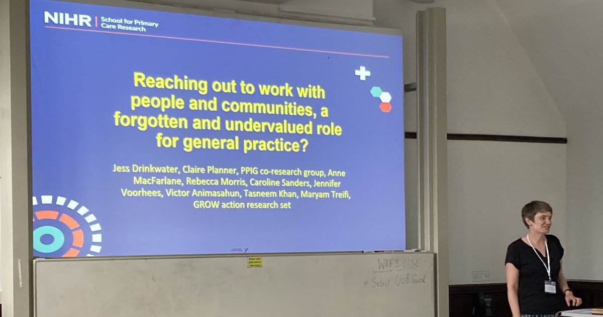 Dr Sam Merriel 💙💛 (@sammerriel) on Twitter photo ‘Can #GP identity be a barrier to #community #engagement for #primarycare clinicians?’
<a href="/jessdrinkwater/">Jess Drinkwater</a> from <a href="/PrimaryCareMcr/">UoM Primary Care</a> sharing her #research to a packed #SAPC2024 session ‘Can #GP identity be a barrier to #community #engagement for #primarycare clinicians?’
<a href="/jessdrinkwater/">Jess Drinkwater</a> from <a href="/PrimaryCareMcr/">UoM Primary Care</a> sharing her #research to a packed #SAPC2024 session