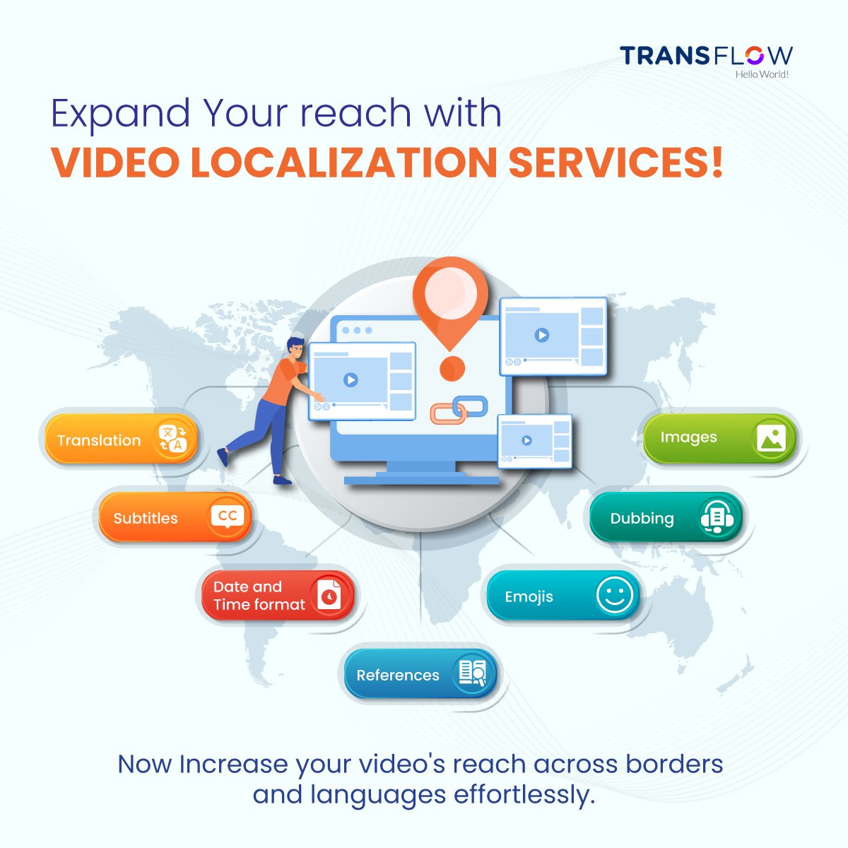 transflow360's tweet image. Enhance effective communication by tailoring your video content to different languages and cultures, reaching a broader audience with precision and accuracy.
Contact us: transflow360.com/contact-us/
#videoLocalization #localization #videoTranslation #globalContent