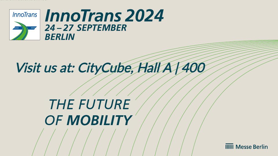 CETEST_lab's tweet photo. Looking forward to meeting our clients and partners in another edition of @InnoTrans.

@CETEST_lab will be exhibiting at City Cube (hall A, 400).

Please, ask for a meeting with our people there at Innotrans plus app.
https://t.co/3Rvj1fPNNl https://t.co/EoRnaBZxKj