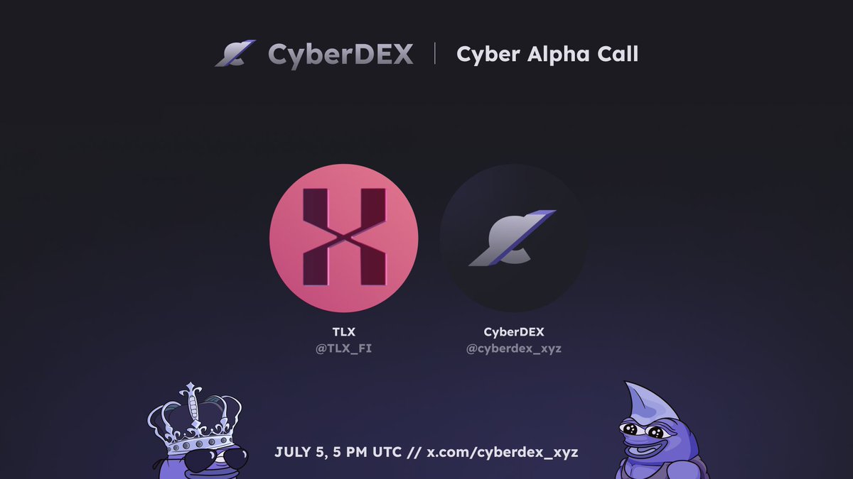 cyberdex_xyz's tweet photo. New Cyber Alpha Call is here! 🚨     

Join us to explore market trends and unlock alpha with great speakers and special guests!

This Friday 17:00 UTC on @cyberdex_xyz Twitter Spaces with @TLX_FI !📟 https://t.co/8tuGaRNiRv