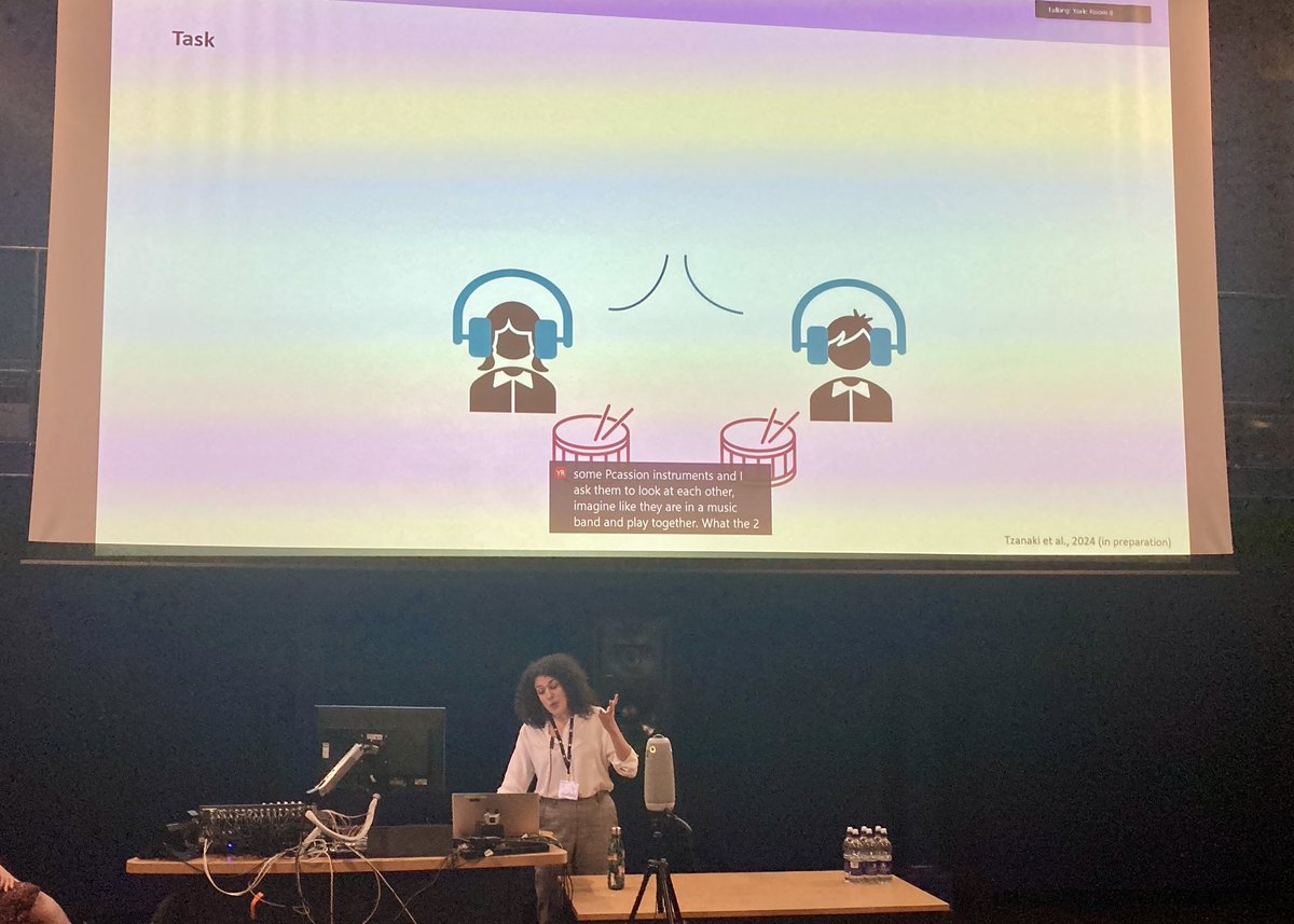 Tuomas Eerola (@tuomas_ee) on Twitter photo <a href="/PTzanaki/">Persefoni Tzanaki</a> presents intriguing findings about how synchrony/asynchrony between pairs of children who tap together can influence trait empathy but this is not impacting measures of social bonding #ESCOM #musicscience #synchrony <a href="/PTzanaki/">Persefoni Tzanaki</a> presents intriguing findings about how synchrony/asynchrony between pairs of children who tap together can influence trait empathy but this is not impacting measures of social bonding #ESCOM #musicscience #synchrony