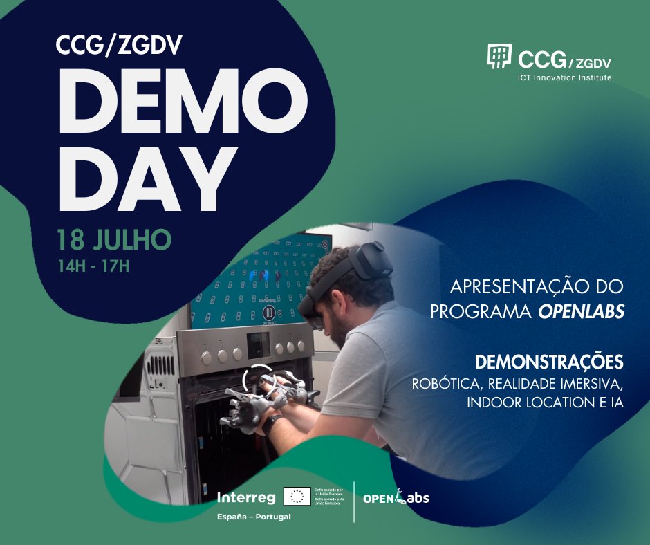 CCG_ZGDV's tweet image. O @CCG_ZGDV vai abrir portas para dar a conhecer as suas competências tecnológicas e o mais recente projeto OpenLabs Network, que promove o acesso a uma rede de laboratórios de teste e um programa de apoio à inovação.

🗓 18 de julho
🕛 14:00 - 17:00h
