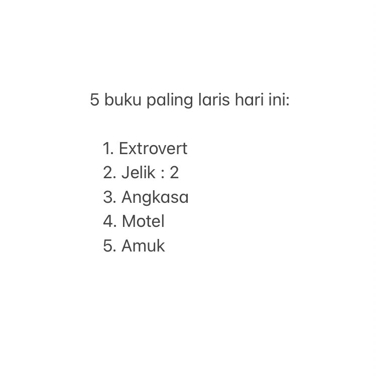 KedaiFixi's tweet image. Top 5 hari ini. Terima kasih! #3BukuFixiRM65 @abstrakim @IsmiFaIsmail @yo_sapit @Sahidzan @1khairimohd