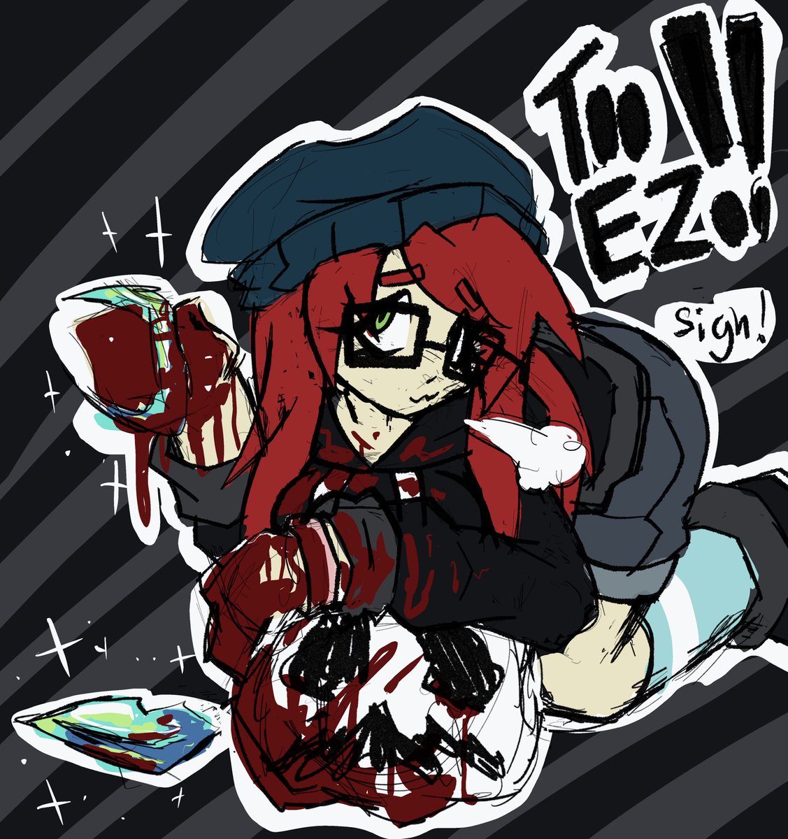 bitcrushedrain's tweet photo. forgot to post my mcsm doodles (CW blood on last slide!) #minecraftstorymode #doodles https://t.co/fUdHWhUNEm