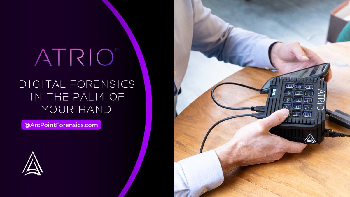 Contact_APF's tweet photo. Examiners overloaded with data? #ATRIO by ArcPoint Forensics helps you #triage #data #FAST, streamlining #investigations & freeing up your team to focus on what matters most.
#ATRIO #DFIR #forensictools #lawenforcement #military #TechNews #Innovation #TechGadgets https://t.co/bciyS4lZjd