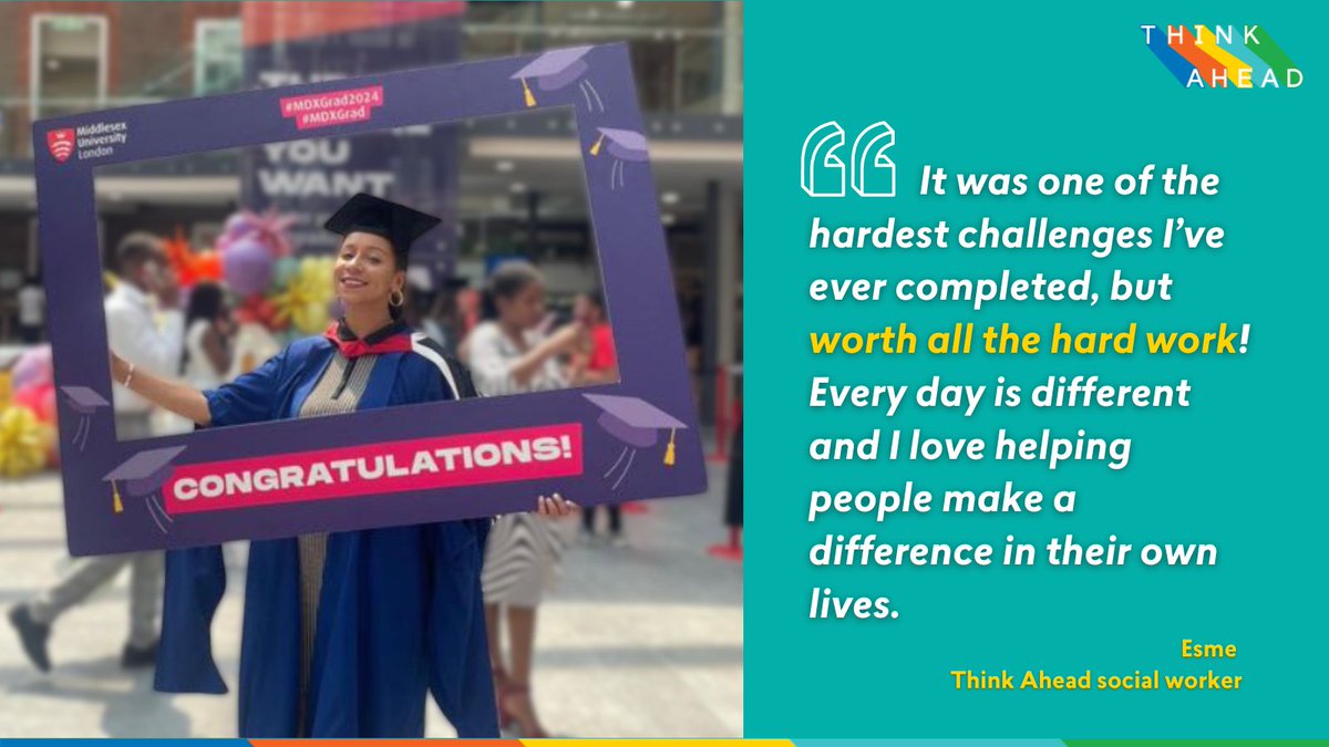 ThinkAheadMH's tweet image. Learn more about our two-year, fully-paid training pathway into mental health social work, delivered in partnership with @MiddlesexUni:

🔗 bit.ly/3RTUujk

#ThinkAheadProgramme #MentalHealth #SocialWork #ChooseSocialWork #MDXGrad