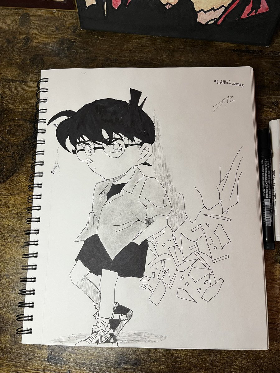 رسمتي #كونان #المحقق_كونان #انمي