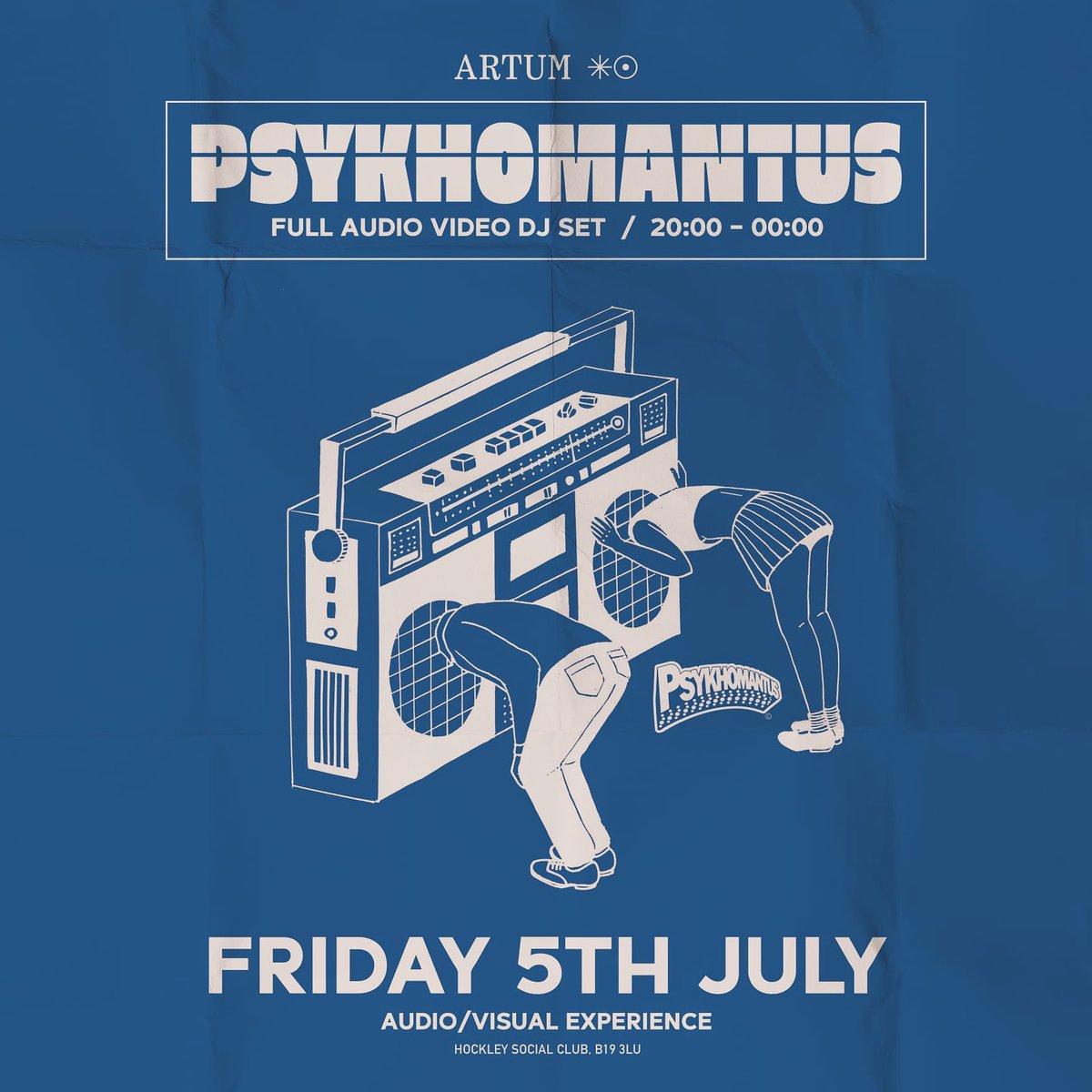 This Friday come and join us and take part of this nu futuristic soulful jazzy and electronica ride as I return with another AV set at Artum (inside the <a href="/HockleySocialCl/">Hockley Social Club.</a>).

All Music Videos mixed by @Psykhomantus 

6th July
Free Entry 
8pm till Midnight