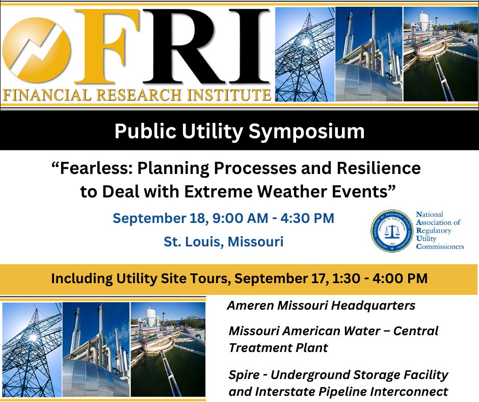 We’re excited to offer utility site tours during this year’s Symposium on 9/18 in St. Louis, Missouri. We thank our advisory board organizations for their participation – <a href="/AmerenCorp/">Ameren Corporation</a>  <a href="/spire_energy/">Spire</a>  <a href="/moamwater/">Missouri American Water</a>  
Learn more and to register: web.cvent.com/event/d1ffc960…