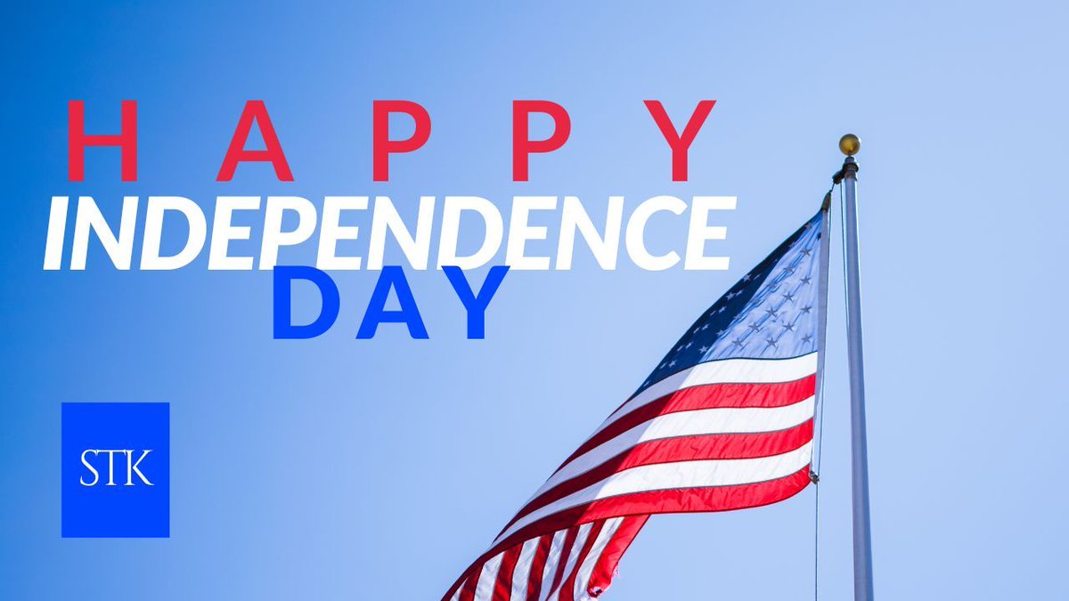 thestkgroup's tweet photo. Happy Independence Day! 🇺🇸

Wishing you a day filled with fireworks, good company, and celebrating the freedoms we cherish! #Freedom #IndependenceDay #EnjoyTheHolida https://t.co/f03AolcpRK