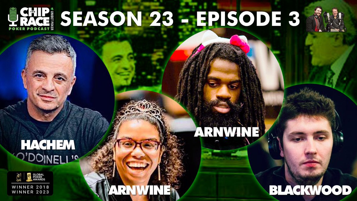 ♠️ ♥️ ♣️ ♦️S23 ~ E3♦️♣️ ♥️ ♠️

🇦🇺 ‘05 MAIN EVENT champ <a href="/JosephHachem/">Joe Hachem</a>
🇺🇸 Player &amp; Activist <a href="/TheCaitlynBot/">Caitlyn Arnwine (Caitlyn Cobb / Amanda Gordon)</a>
🏴󠁧󠁢󠁳󠁣󠁴󠁿 Strategy: <a href="/GazzyB1233/">Gary Blackwood</a> cash game spot
🇺🇸 Role-models with <a href="/ArnwineJustin/">Justin Arnwine</a>

🎙️SPOTIFY
open.spotify.com/episode/54tH6H…

🎙️SOUNDCLOUD
on.soundcloud.com/ffMyQDoK3RwoYa…

❤️LIKE/RT=Draw for €100