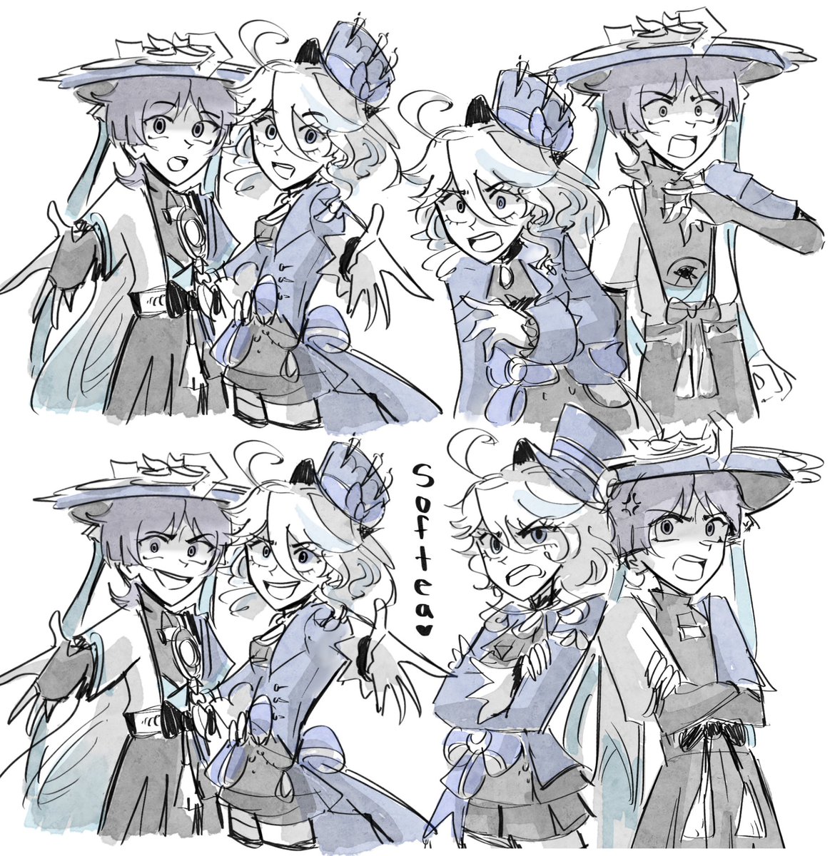 Softeas_'s tweet photo. Epic duo #furina #scaramouche #genshinimpact https://t.co/83ah982911