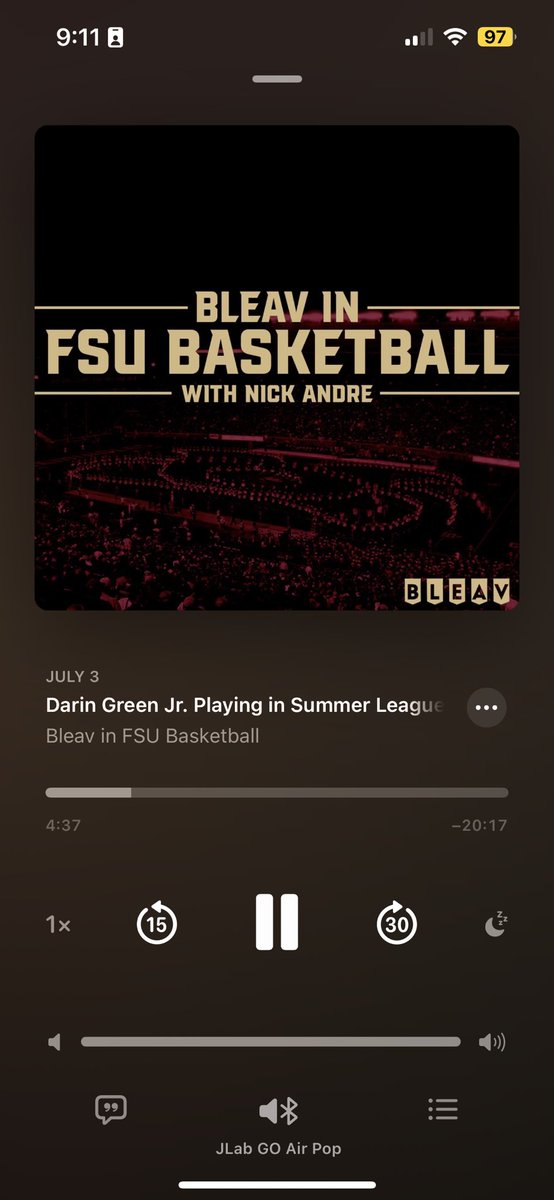 New episode is up! I discuss 

- Darin Green Jr playing in Summer League
- Erin Howard new Assistant Coaching Job 
- Jonathan Isaac Contract Extension with Magic 
&amp; more! 

Tap in: bleav.com/shows/bleav-in…