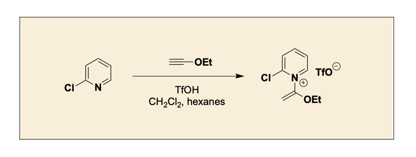 OrgSynth's tweet photo. Preparation of 2-Chloro-1-(1-ethoxyvinyl)pyridinium Triflate
Submitted by John P. Frank @DrFrankJohnP4, William R. Strutton @tecNtac, Joel K. A. Adade @JoelAdade , and Max M. Majireck @MMajireck
https://t.co/P2JipiPc6u https://t.co/8G9ZCwotUG