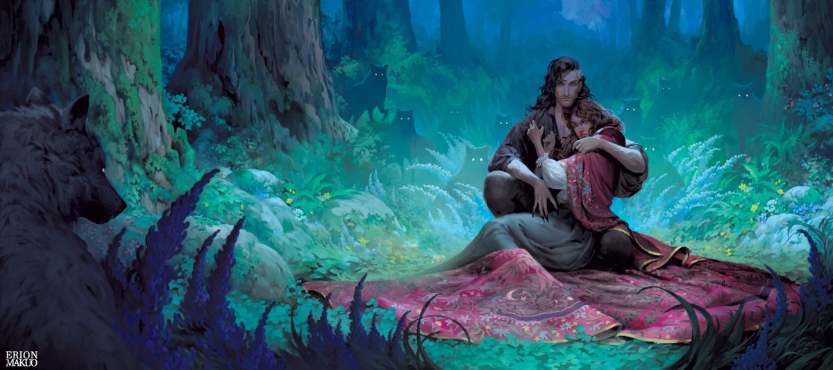 Was very fortunate to do another dust jacket illustration for Elise Kova! 

A Dawn with  the Wolf Knight is a standalone romantasy novel due to be released on  August 1st (link in the replies!)

#artistsontwitter #illustration #romantasy