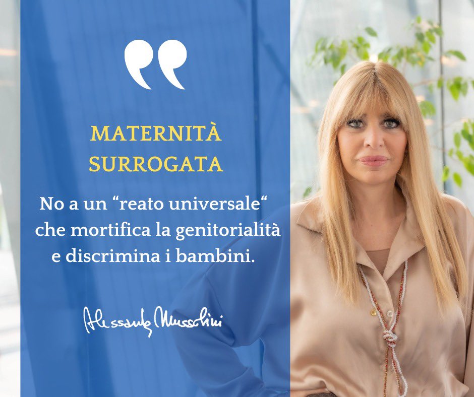 Il “reato universale” per la maternità surrogata e' una profonda ingiustizia. Non si dovrebbe mai e in alcun modo associare il concetto di maternità a un reato. Si tratta di un’inaccettabile contraddizione in termini tra il desiderio di genitorialità,  da proteggere, e un reato