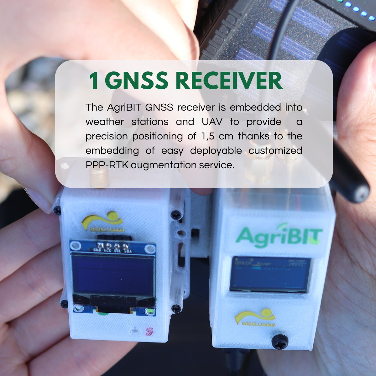 👩🏻‍🌾The <a href="/agriBIT_H2020/">AgriBIT</a> GNSS receiver allow farmers to monitor and manage their fields with pinpoint precision, optimising crop yields and reducing waste 

🚜 The integration with UAVs allows for real-time data collection and analysis, empowering decision-making processes!