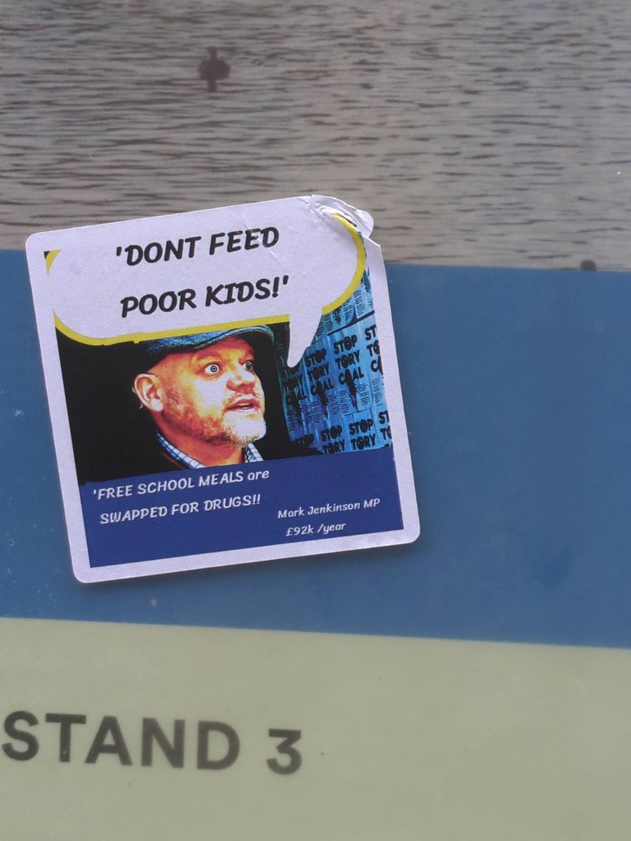 Jenkinson_Watch's tweet image. Spotted in Keswick (not us)!

A stark reminder that Mark Jenkinson doesn't think all children should be fed properly.

Have you seen these stickers anywhere else?