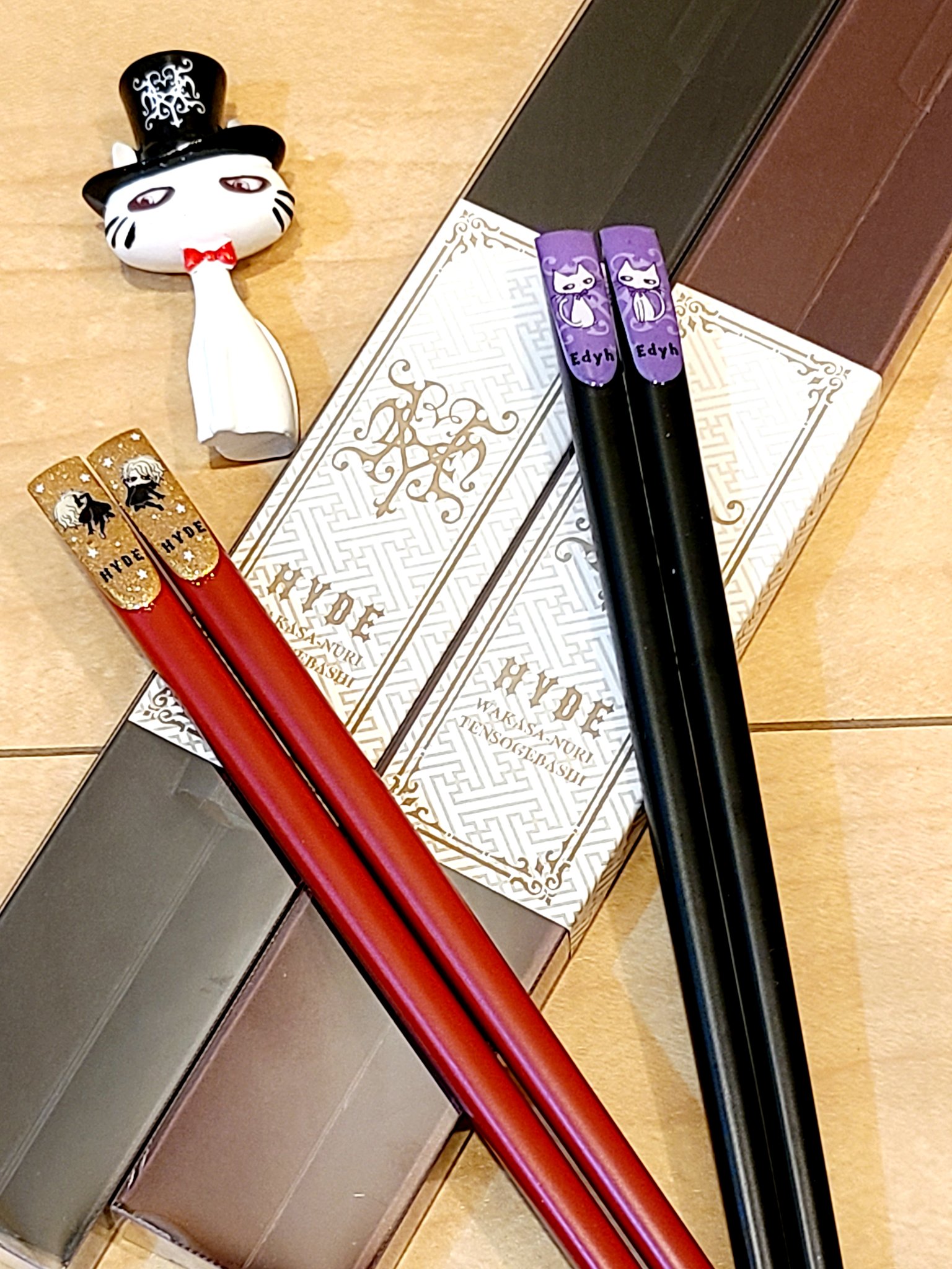 HYDE チャリティーグッズ 北陸 若狭塗り 天削箸4点セット Amazon.co.jp: HYDE 能登半島地震復興支援チャリティーグッズ