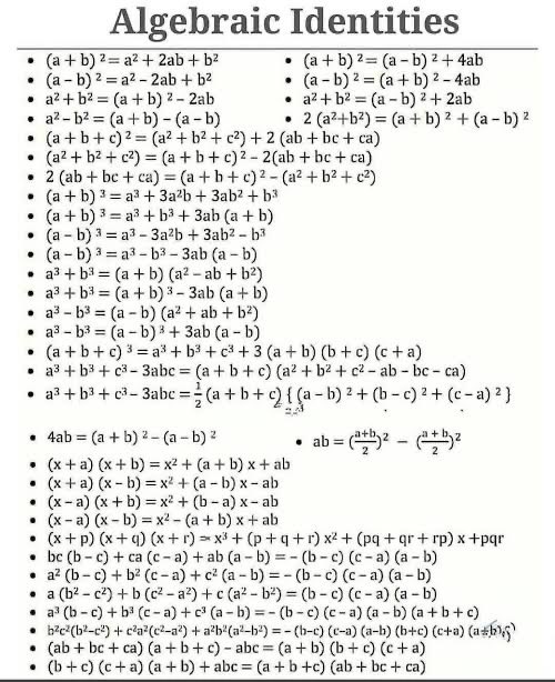 Algebraic Identities
