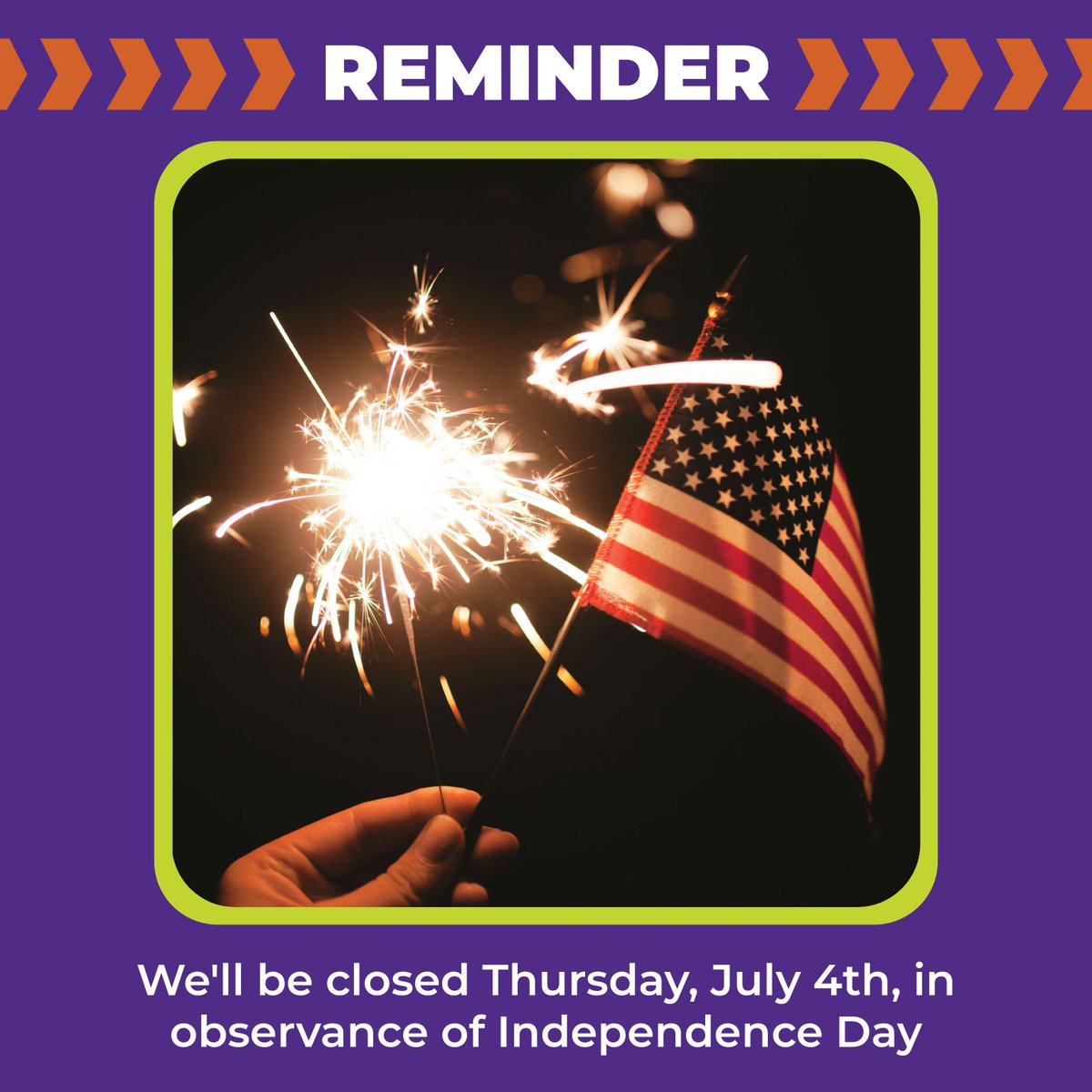 KearleyandCo's tweet photo. As a reminder, we’ll be closed Thursday, July 4, in observance of Independence Day. https://t.co/T4JHqHZity