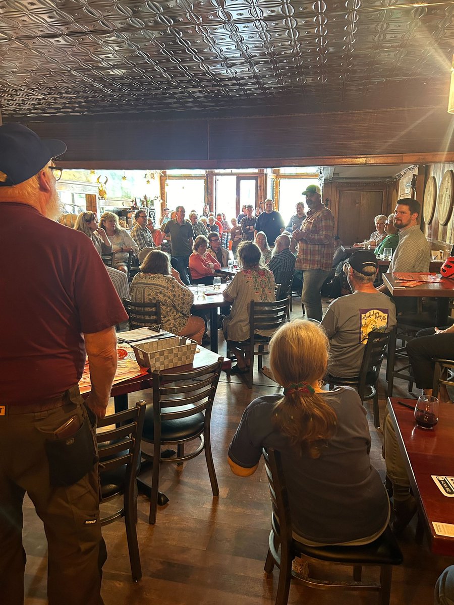 ryandbusse's tweet image. Last evening in beautiful Hamilton MT, we held our 117th campaign event. Unlike the current Gov, we love meeting people and making our case…we’ve been running this breakneck “October pace” since the day we launched last year. 

Gianforte sits on his plane and bilks money by…