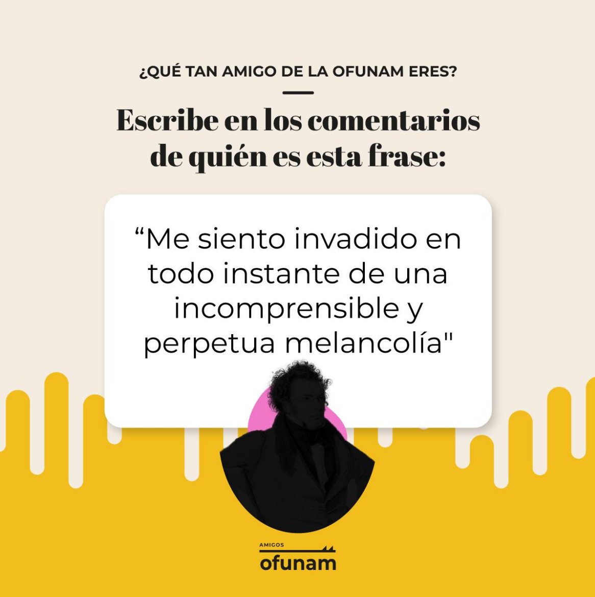 SAOFUNAM's tweet photo. ¿Qué tan Amigo de la OFUNAM eres? 🎵
Demuestra tu conocimiento musical y únete a los Amigos de la OFUNAM
https://t.co/kV9PwzUqde
#AmigosdelaOFUNAM #MúsicaClásica #CulturaUNAM #OFUNAM #TriviaMusical https://t.co/GLuVX1OKEz