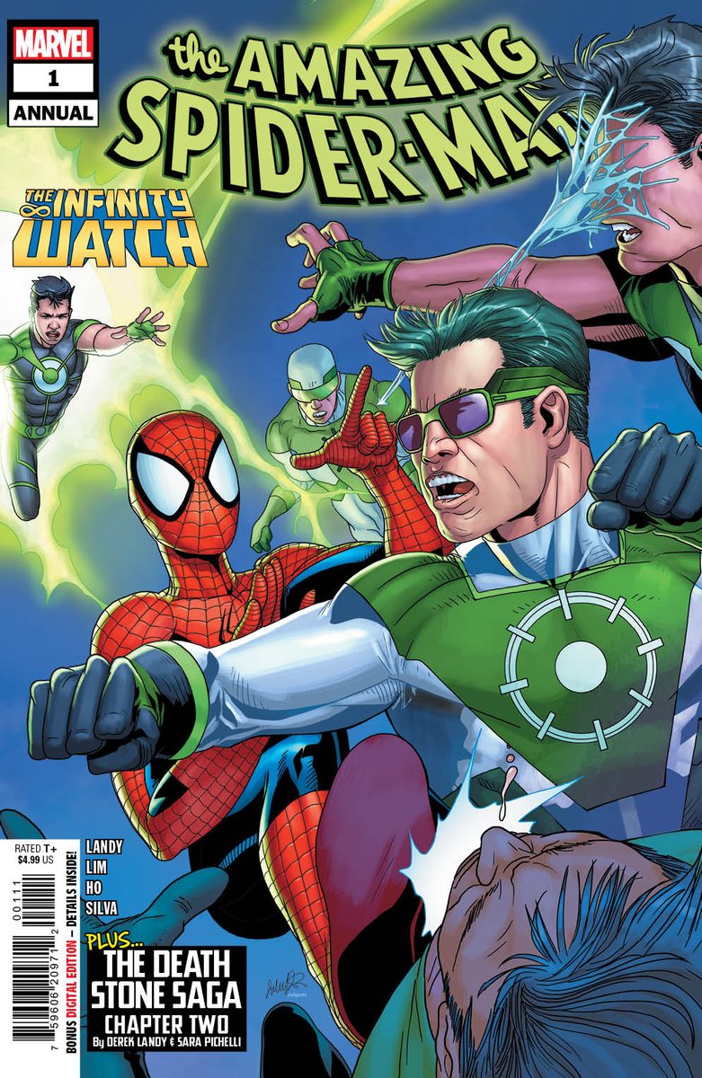 I only supervised AMAZING SPIDER-MAN ANNUAL #1 is AWESOME! Kaeden edited
<a href="/DerekLandy/">Derek Landy</a>
Ron Lim! Don Ho!
<a href="/IsraelSilvaArt/">Israel Silva</a>
<a href="/JoeCaramagna/">Joe Caramagna 🍩🏒🇺🇸🚀</a>
Part 2 of this big Infinity story and includes  DEATH STONE SAGA by Landy, Pichelli, Iacono &amp; Travis Lanham!
<a href="/SalvadorLarroca/">Salvador Larroca</a>
@delgaduck 
cover!