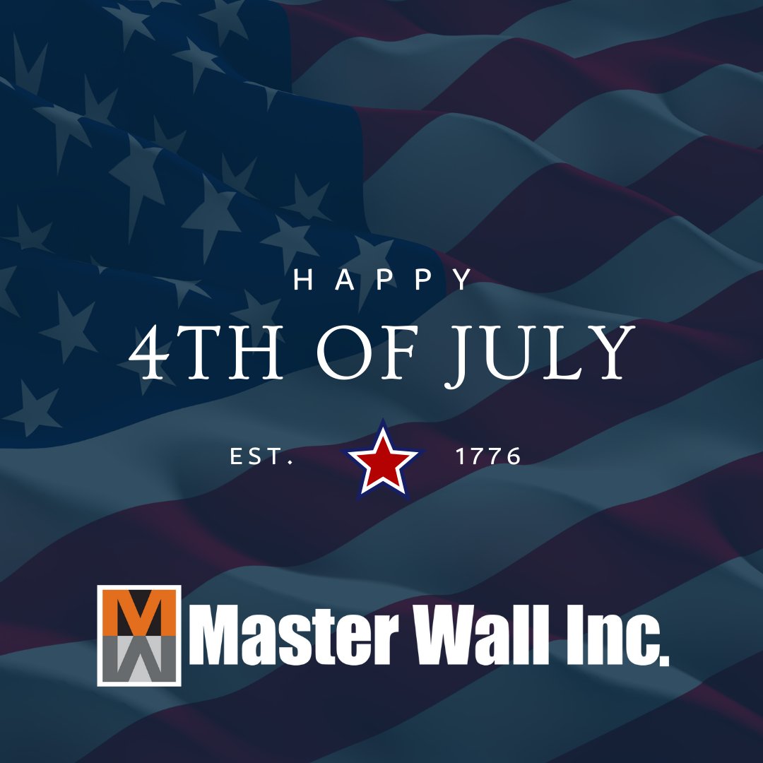 Happy Fourth of July from everyone at Master Wall.! We wish you a safe and festive holiday filled with fun and fireworks! 

#happy4th #wefinishstrong #masterwall