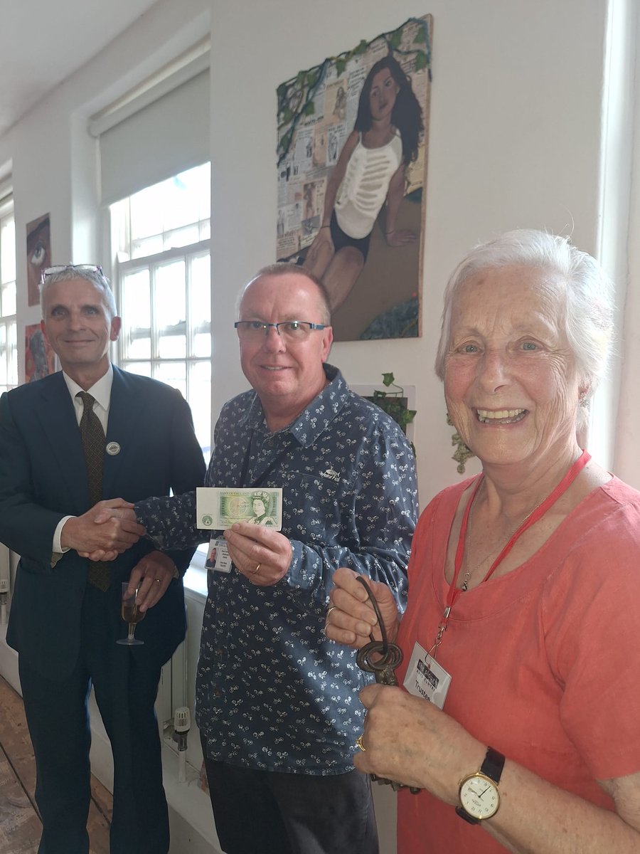 It's OFFICIAL! We are now the proud owners of our building! Many glasses were raised as Steve Blake, Trustee of Great Torrington Town &amp; Lands Charity, handed over the keys to Plough Trustee Penny Maisey and Artistic Programmer Richard Wolfenden-Brown. Long live The Plough!!