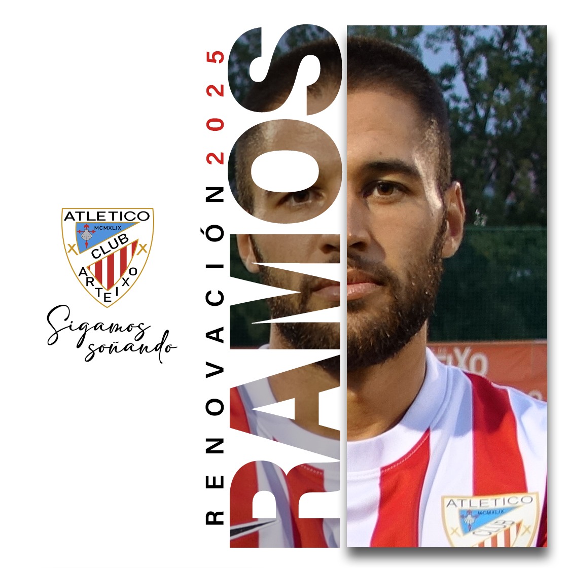 ❤️ Opa compi! Pablo Ramos seguirá deleitando á #familiaArteixo cos seus recortes 💃🏻 Moita sorte, capitán!! ☘️💪

#Arteixo2425 #SigamosSoñando