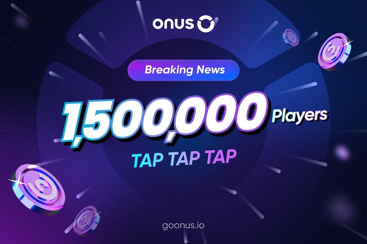 1,500,000 Player Tapping Together

🎉 ONUS Tap Tap Tap has officially surpassed 1.5 million users in the first week!

ONUS Tap Tap Tap is a #minigame on #Telegram with #TapToEarn gameplay. Players can earn free $ONX rewards by tapping the token icon, inviting friends, farming,