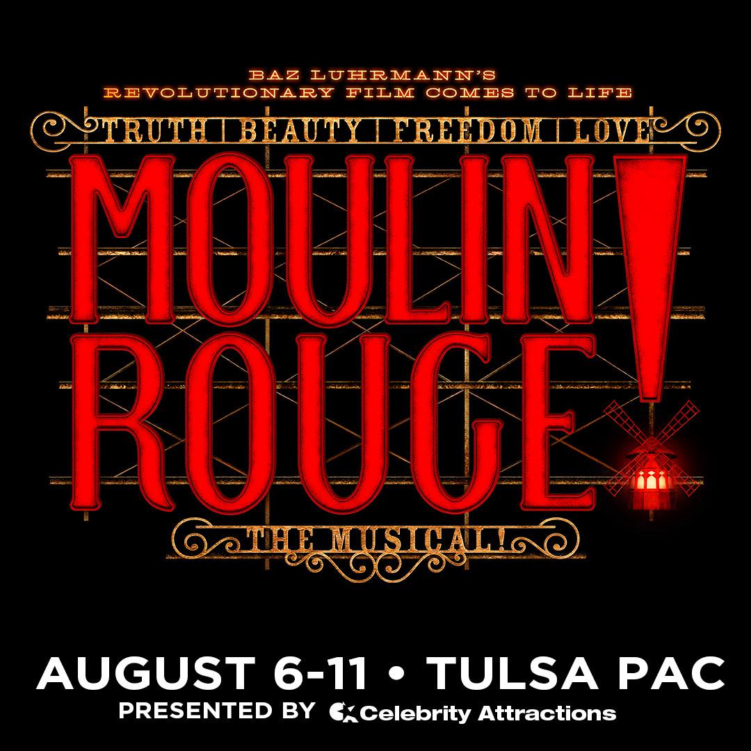 TulsaPAC's tweet image. Step into the spotlight and join the Bohemian revolution! Moulin Rouge hits the Tulsa PAC stage August 6-11. 💃✨ Secure your spot today — it’s a show you simply don’t want to miss!

🎟 secure.tulsapac.com/4132 

#BwayTulsa #CelebrityAttractions #TPAC #ArtsElevated