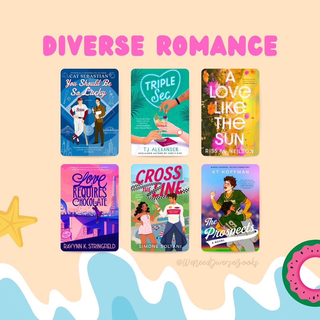 We Need Diverse Books (@diversebooks) on Twitter photo <a href="/Morgan_J_Talty/">Morgan Talty</a> <a href="/kuangrf/">Rebecca F. Kuang</a> <a href="/borywrites/">Andrew Boryga</a> @thommyorange <a href="/JCObioma/">Chigozie Obioma (an author & woli)</a> @frumpenberg <a href="/acruzwriter/">Angie Cruz</a> <a href="/rokwon/">R. O. Kwon 권오경</a> <a href="/kwamealexander/">Kwame Alexander</a> <a href="/SulariGentill/">Sulari Gentill</a> @VenitaBlackburn <a href="/jahmal_mayfield/">Jahmal Mayfield</a> <a href="/silviamg/">Silvia Moreno-Garcia</a> <a href="/FemiKay_Author/">Femi Kayode</a> <a href="/AlyssaColeLit/">Alyssa “mostly updates” Cole</a> <a href="/kellyekell/">Kellye Garrett Has Left the App</a> <a href="/MarcieRendon/">marcie rendon</a> Diverse Beach Reads — Romance
🩷 “You Should Be So Lucky” by <a href="/CatSWrites/">Cat Sebastian</a>
🩷 “Triple Sec” by @tjalexanderNYC
🩷 “A Love Like the Sun” by @RissMNeilson
🩷“Love Requires Chocolate” by <a href="/RavynnKaMia/">Ravynn K. Stringfield</a>
🩷 “Cross the Line” by <a href="/simonesoltani/">simone soltani</a>
🩷 “The Prospects” by @squashgoblins <a href="/Morgan_J_Talty/">Morgan Talty</a> <a href="/kuangrf/">Rebecca F. Kuang</a> <a href="/borywrites/">Andrew Boryga</a> @thommyorange <a href="/JCObioma/">Chigozie Obioma (an author & woli)</a> @frumpenberg <a href="/acruzwriter/">Angie Cruz</a> <a href="/rokwon/">R. O. Kwon 권오경</a> <a href="/kwamealexander/">Kwame Alexander</a> <a href="/SulariGentill/">Sulari Gentill</a> @VenitaBlackburn <a href="/jahmal_mayfield/">Jahmal Mayfield</a> <a href="/silviamg/">Silvia Moreno-Garcia</a> <a href="/FemiKay_Author/">Femi Kayode</a> <a href="/AlyssaColeLit/">Alyssa “mostly updates” Cole</a> <a href="/kellyekell/">Kellye Garrett Has Left the App</a> <a href="/MarcieRendon/">marcie rendon</a> Diverse Beach Reads — Romance
🩷 “You Should Be So Lucky” by <a href="/CatSWrites/">Cat Sebastian</a>
🩷 “Triple Sec” by @tjalexanderNYC
🩷 “A Love Like the Sun” by @RissMNeilson
🩷“Love Requires Chocolate” by <a href="/RavynnKaMia/">Ravynn K. Stringfield</a>
🩷 “Cross the Line” by <a href="/simonesoltani/">simone soltani</a>
🩷 “The Prospects” by @squashgoblins