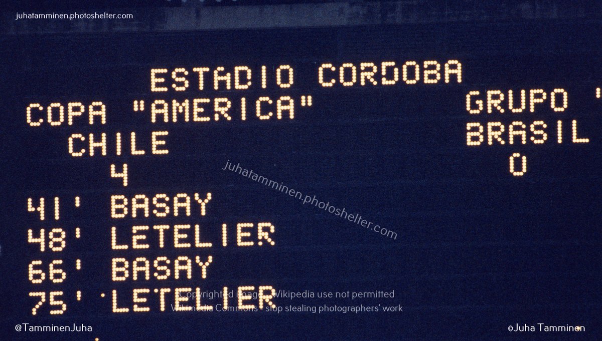 TamminenJuha's tweet photo. Hace 37 años hoy, 3 de julio de 1987, Chile v Brasil en el Chateua Carreras de Córdoba #CopaAmerica1987 #CHIvBRA #LaRoja #IvoBasay @letelier_juan https://t.co/L0Y0UGlBiy