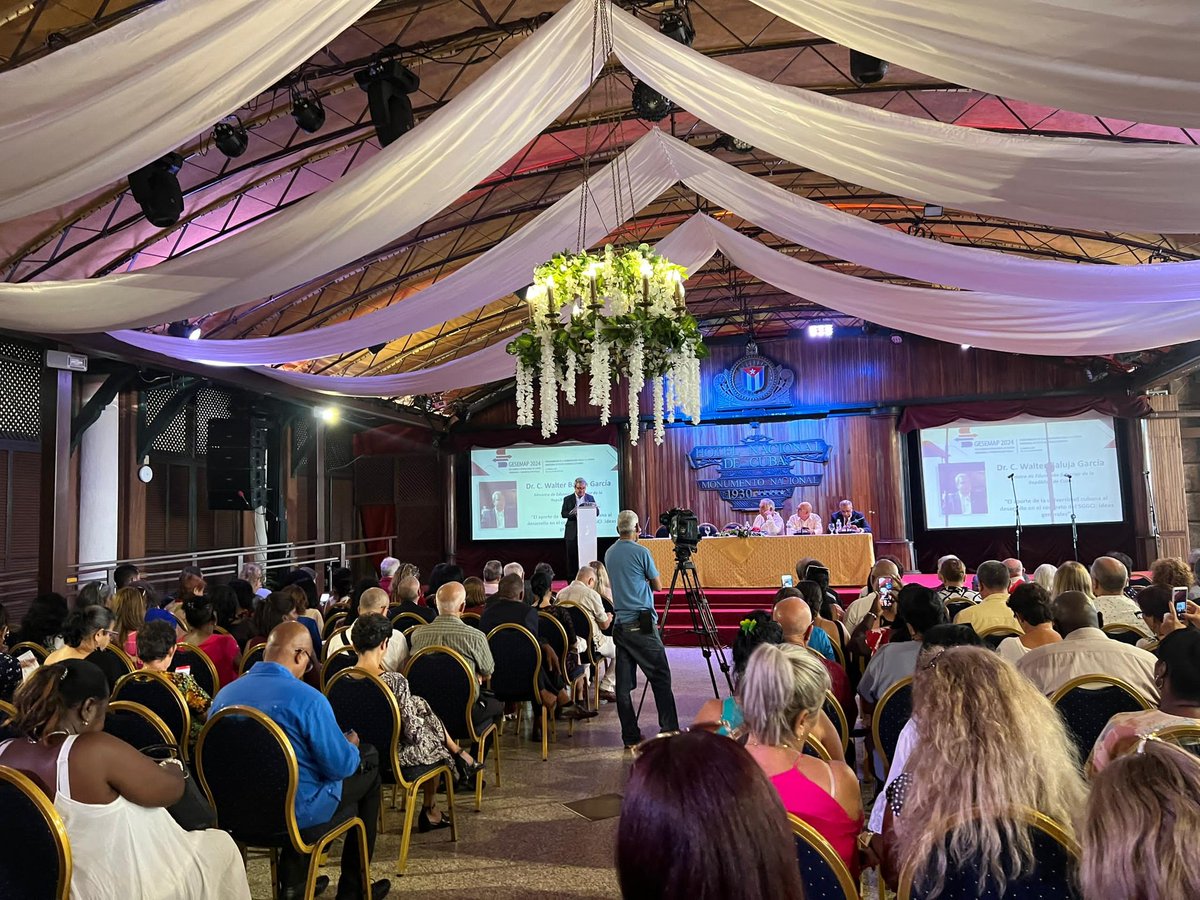 Con la Conferencia Magistral del Dr.C Walter Baluja García, Ministro de Educación Superior con el título: "El aporte de la universidad cubana al desarrollo en el contexto del SGGCI: ideas generales", comienzan las sesiones científica del congreso GESEMAP 2024