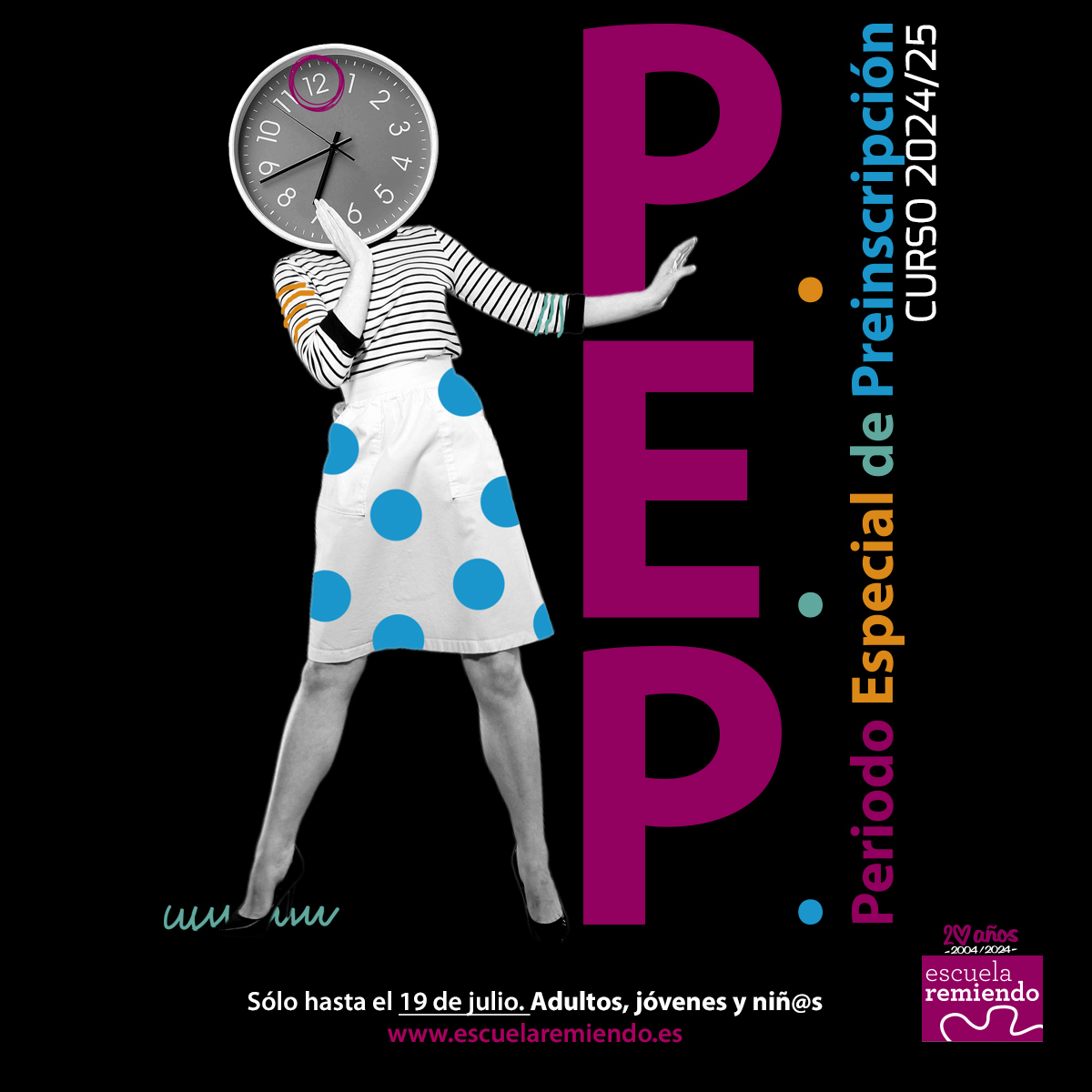 En el curso 24/25 encontrarás la que es, muy probablemente, nuestra mejor y más amplia propuesta formativa hasta la fecha. 

Estamos realmente felices con el equipo que hemos  reunido para celebrar nuestro XX Aniversario, y con las nuevas opciones.

escueladeteatroengranada.es/periodo-especi…