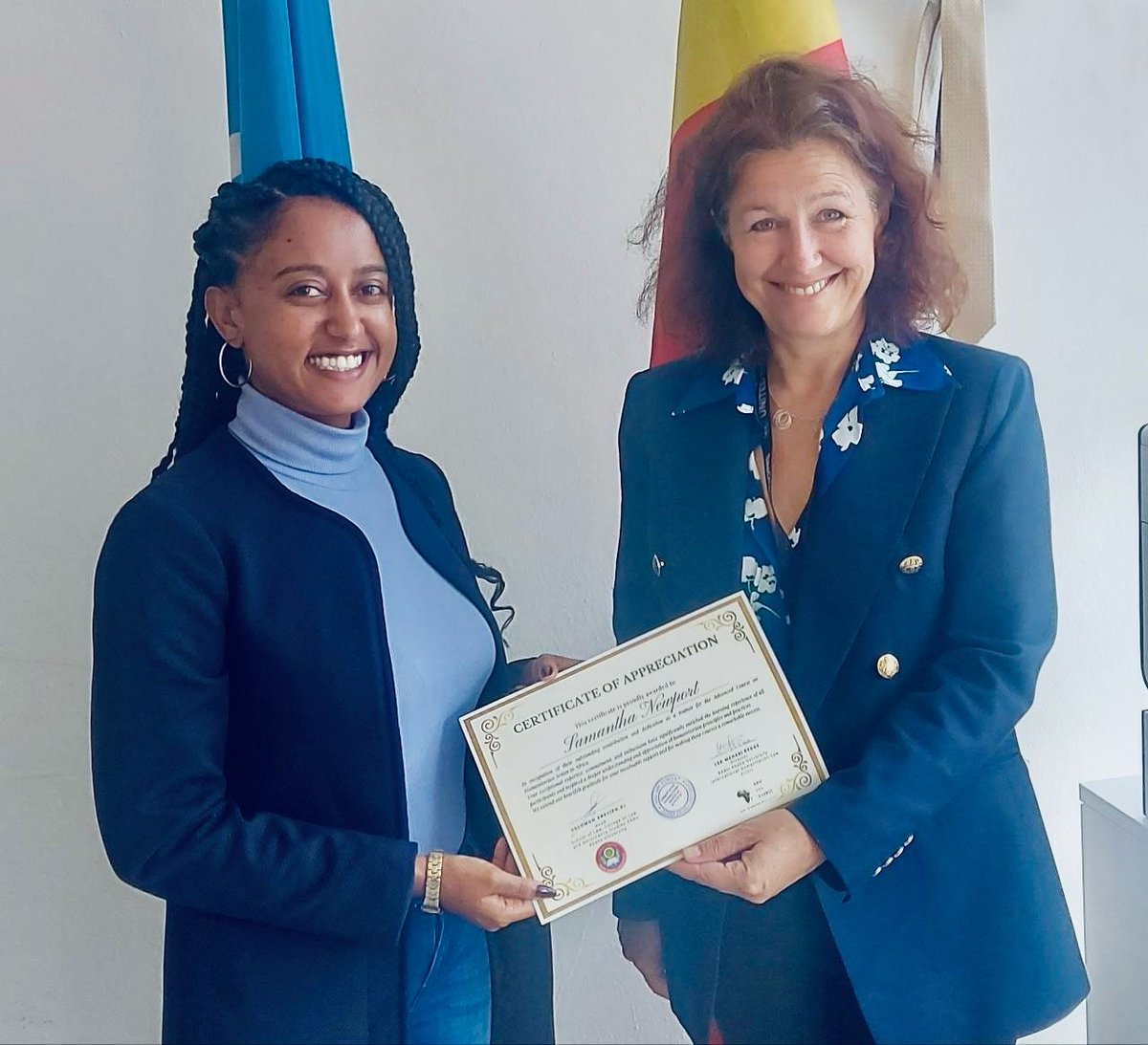 Last week, our team had the pleasure of meeting with Samantha  Newport the Deputy Head of Office of <a href="/UNOCHA/">UN Humanitarian</a> Et &amp; the Deputy Chief <a href="/iascch/">Inter-Agency Standing Committee (IASC)</a> secretariat . We expressed our heartfelt appreciation for her &amp; her team's invaluable support to our activities &amp; discussed future initiatives