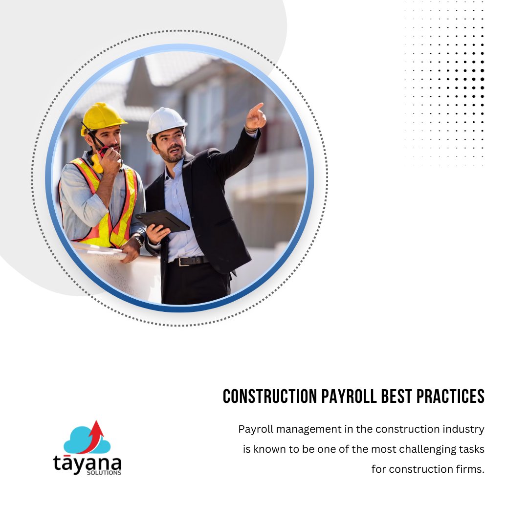 TayanaSolutions's tweet photo. #Construction Payroll Best Practices!!

- Digitize #Approvals.
- Use Direct #Deposit.
- Simplify #Processes.
- Automate #TaxProcesses.
- Classify #Workers.

#Acumatica Payroll automates overall #payroll tasks: https://t.co/6gPeaIGQgW 

#finance #realestate #plans #ERP #trending https://t.co/PHhNKRD0FA
