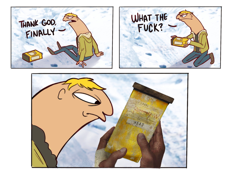 StrangeKnives's tweet image. H E A D #rebhfun #ethanwinters #smilingfriends