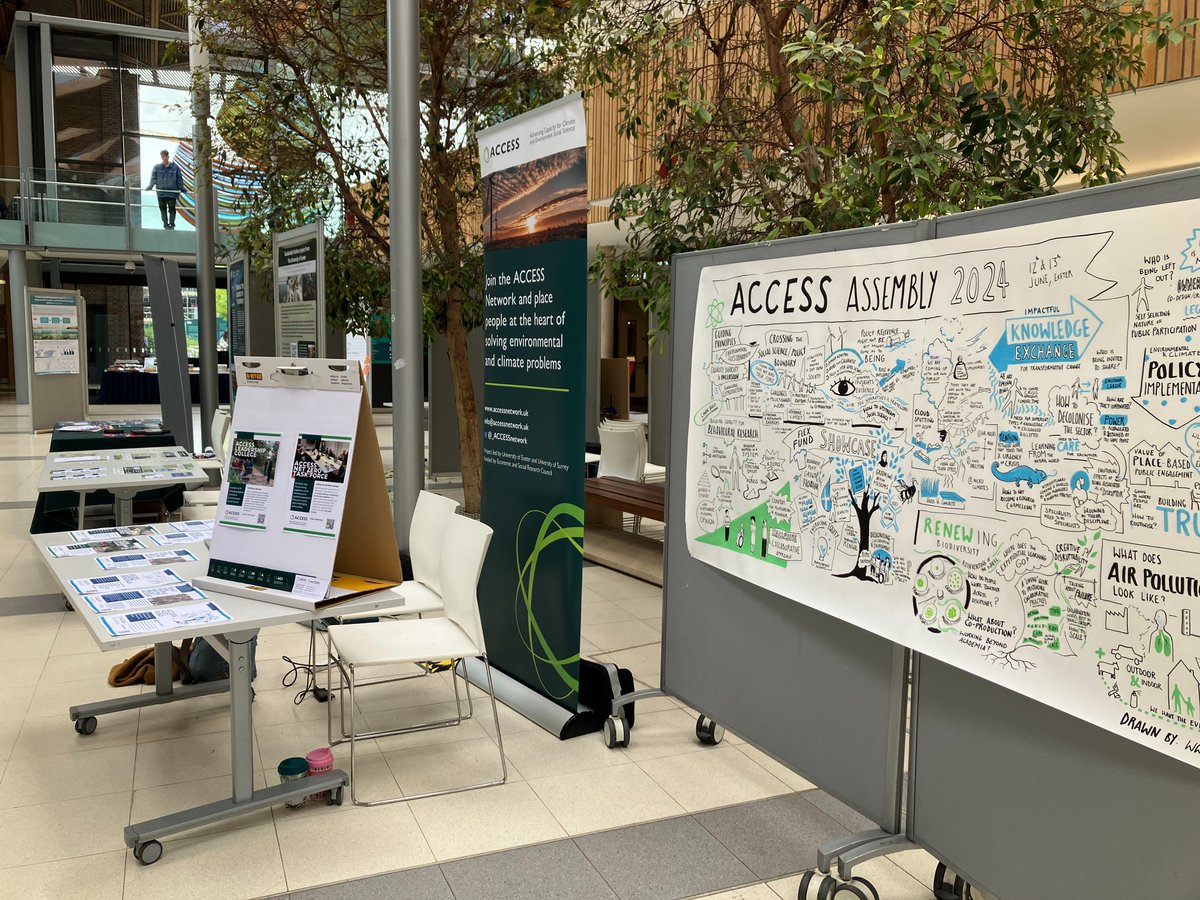 _ACCESSnetwork's tweet photo. Our stand at @GSI_Exeter conference today. Hoping to spark new conversations with climate scientists &amp; others to embed more #EnvSocSci https://t.co/R9VXtjVqfJ