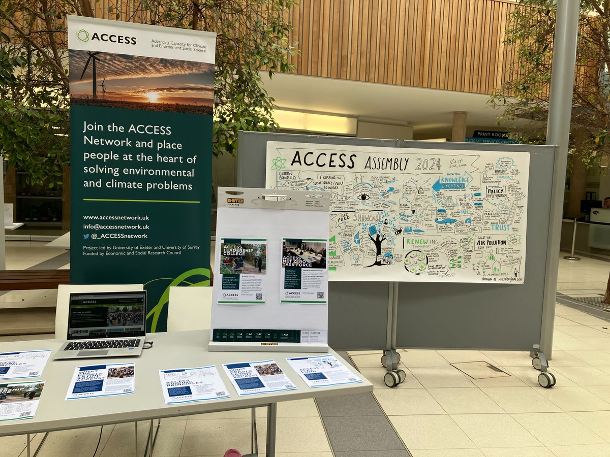 _ACCESSnetwork's tweet photo. Our stand at @GSI_Exeter conference today. Hoping to spark new conversations with climate scientists &amp; others to embed more #EnvSocSci https://t.co/R9VXtjVqfJ
