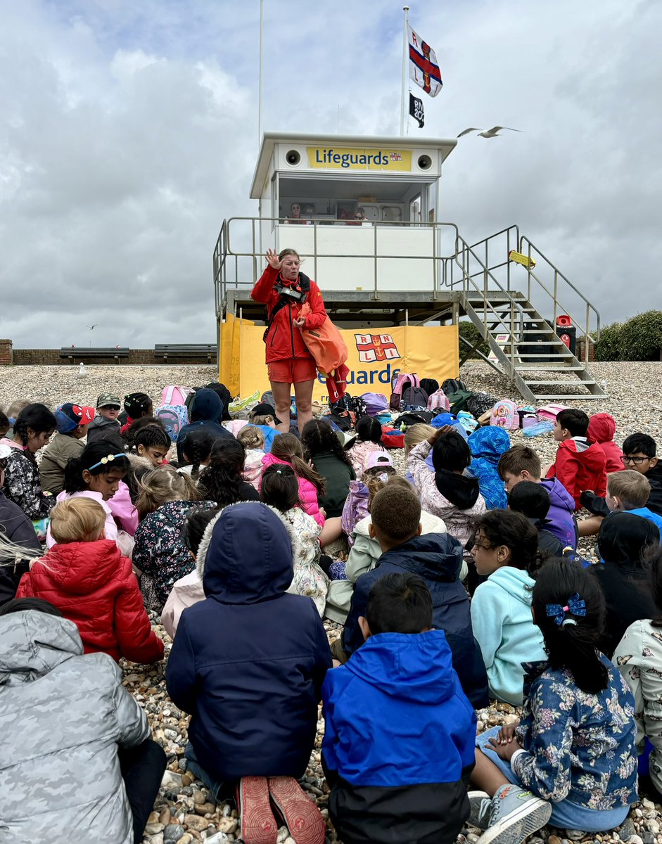After lunch we met the Littleton life guards and learnt about safety on the beach and in the water.